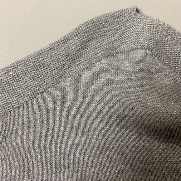 Talbots Women’s Sweater Pullover Boat Neck Metallic Silver Medium - Picture 8 of 10